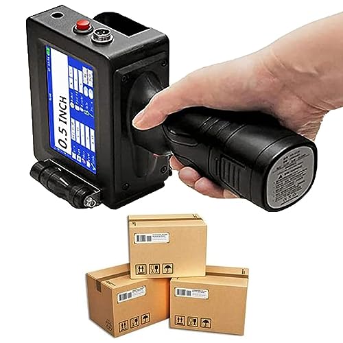 Oiyekntd Handheld-Tintenstrahldruckerpistole, Druckhöhe 0,08–0,5 Zoll, Tintenstrahlcodierer mit schnell trocknender Originaltinte und Touchscreen für Text-QR-Code/Barcode/Chargennummer/Etikett/Bild,A Oiyekntd Handheld-Tintenstrahldruckerpistole, Druckhöhe 0,08–0,5 Zoll, Tintenstrahlcodierer mit schnell trocknender Originaltinte und Touchscreen für Text-QR-Code/Barcode/Chargennummer/Etikett/Bild,A von Oiyekntd