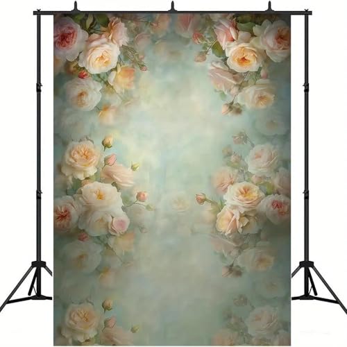 Aquarell Rose Fotografie Hintergrund Vinyl Baby dusche Geburtstag Party dekorative Banner Hochzeit Braut dusche foto210X150cm von OkGoooDYY
