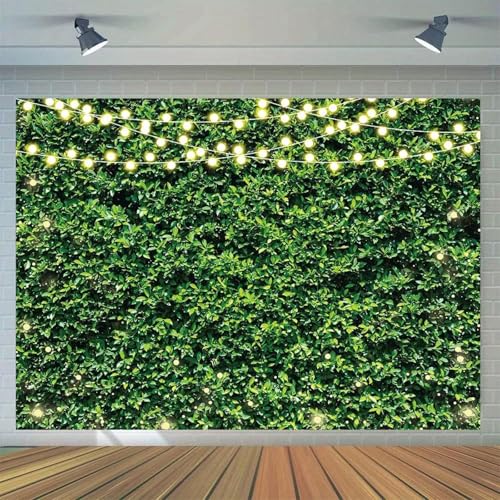 Grünes Blatt Wandleuchten String-Muster schmücken fotografische Hintergründe Babyparty Geburtstagsfeiern schmücken Banner240X180cm von OkGoooDYY