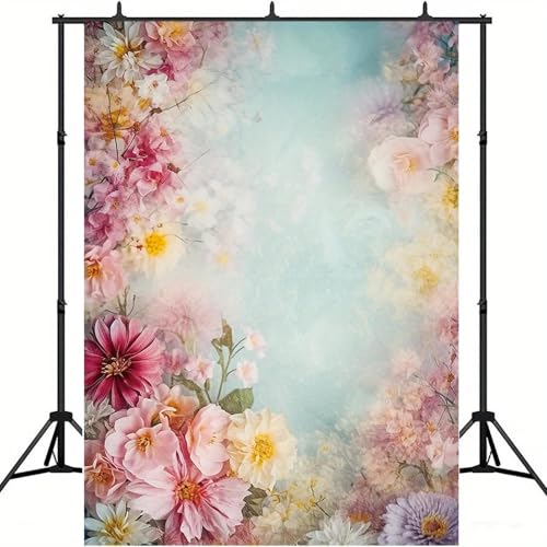Vintage Aquarell Blumen Fotografie Hintergrund Vinyl Baby Dusche Geburtstag Party dekoriert Banner210X150cm von OkGoooDYY