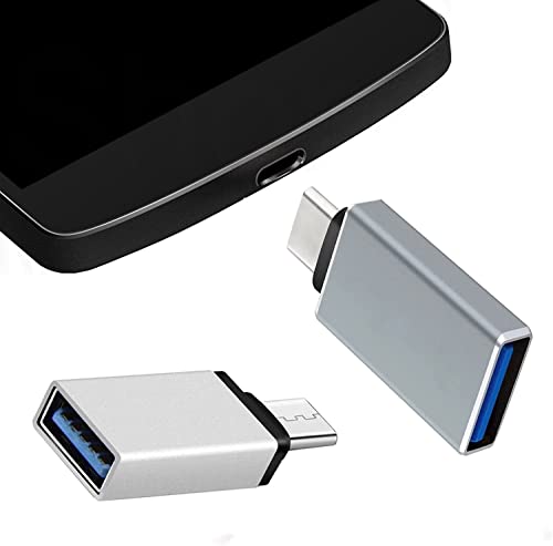 Okaymobile USB-C zu USB OTG Adapter (2 Stücke), Typ C auf USB A 3.0 Adapter passend für Xiaomi Redmi Note 12C 11R 11 Prime A1 11SE 11T Pro 11T Pro Plus 11s 5G von Okaymobile