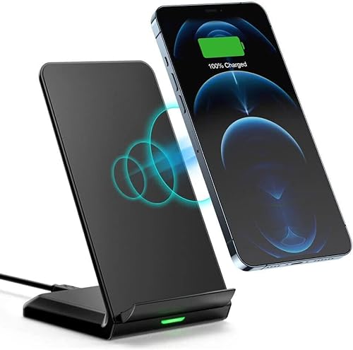 Qi Drahtloses Schnell Ladegerät Wireless Charger passend Für HTC Desire 22 Pro von Okaymobile