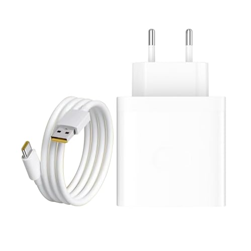 Okaywork 80W Schnellladegerät mit USB-C-Kabel 1M SUPERVOOC Ladung für Geeignet für Oppo Reno10Pro FindX6 Schnelllade-Ladekopf-Handy-Ladegerät für OnePlus 12 12R 11 10 Pro Nord 2T CE 4 3 2 von Okaywork