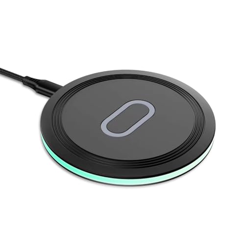 Okaywork Ladegerät – kabelloses Ladegerät, Ladegerät, Induktive ladestation, Induktionsladegerät, kabelloses 15-W-Type-C-Ladekabel, geeignet für die meisten Mobiltelefonmodelle. (Schwarz,1M) von Okaywork