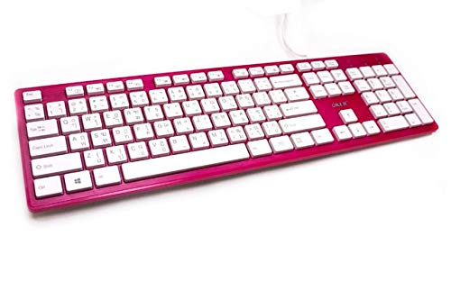 Oker Multimedia Tastatur Thai Schrift QUERTY pink KB-518 mit Silikonschutzhülle USB von Oker