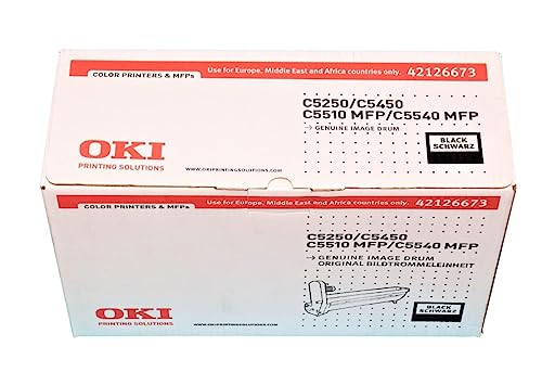 OKI 42126673 Trommeleinheit für Laserdrucker C5250 C5450 C5510 MFP C5540 MFP, schwarz von Oki