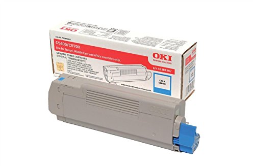 OKI 43381907 Tonerkassette Cyan 2000 Seiten Toner Original C5600 C5700 von Oki