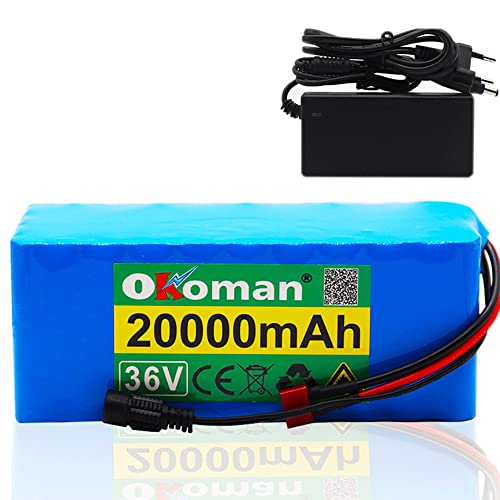 36v E-Bike Akku Lithium-ionen 10s4p 20ah 500w High Power Batterie 42v 20000mah 21700 Lithium-akku Ebike Elektrische Fahrrad Fahrrad Mit BMS + Ladegerät von Okoman