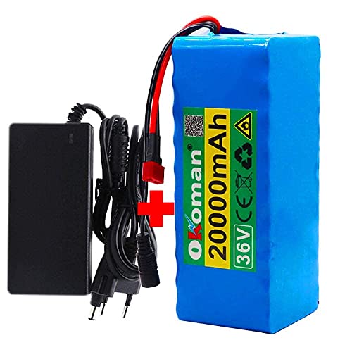 36v E-Bike Li-Ionen-Akku 10s4p 20ah 500w Hochleistungsakku 42v 20000mah 21700 Lithium-Akkupack Ebike Elektrofahrrad Fahrrad Mit BMS + Ladegerät von Okoman
