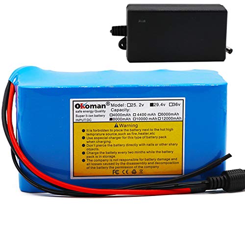 24V 8ah Elektrofahrrad Lithium-Ionen-Akku 29,4V 8000mAh Akku Rollstuhlmotor + Ladegerät von Okoman