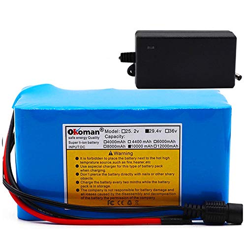 29,4 V Lithiumbatterie 10ah Elektrofahrrad Lithium-Ionen-Akku 18650 Akku mit BMS + Ladegerät 29,4 V Lithiumbatterie 10ah Elektrofahrrad Lithium-Ionen-Akku 18650 Akku mit BMS + Ladegerät von Okoman