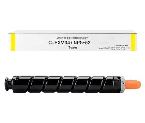 OKRA EXV34 Toner Gelb Kompatibel mit Canon 3785B002 Canon C-EXV34 Gelb Canon EXV34 Y Toner für Canon iR ADV C2220i C2220L iR C2225i iR C2230i Canon C2025i iR C2020 C2020i C2020L iR C2030 C2030i C2030L von Okra