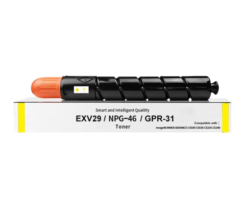 Okra 1 Gelb Toner Kompatibel mit Canon C-EXV 29 NPG46 GPR31 Canon C-EXV29 Canon 2802B002 Canon EXV29 für Canon Imagerunner Advance C5030 C5035 C5235 C5240 C5030i C5035i C5235i C5240i (1× Gelb) von Okra