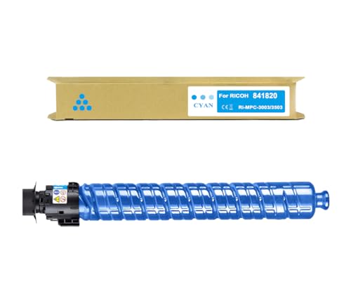 Okra 18000 Seiten Cyan Toner Kompatibel mit Ricoh 841820 Ricoh MP C3504 Ricoh MP C3004 Toner für Ricoh Aficio MP C3003 SP Ricoh MP C3503 SP Ricoh MP C3004 SP Ricoh MP C3504 SP Toner von Okra