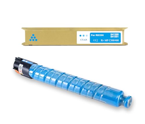 Okra Cyan Toner Kompatibel mit Ricoh 841300 Ricoh 841551 für Ricoh MP C400 Toner MP C401 für Ricoh Aficio MP C300SR MP C300 Ricoh Aficio MP C400SR Ricoh Aficio MP C401SR C401SP C401ZSP von Okra