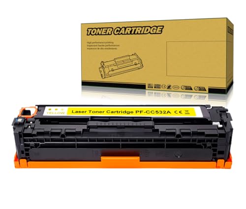 Okra Toner 304A Kompatibel mit HP 304A Gelb Toner HP CC532A Toner Gelb für HP Color Laserjet CP2025dn CP2020 CP2025 CP2025n HP Color Laserjet CM2320fxi MFP CM2320n MFP CM2320nf MFP von Okra