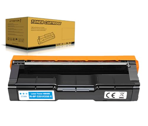 Okra Toner Kompatibel mit Ricoh 406480 Cyan für Ricoh SP C232 SP C311 Toner für Ricoh Aficio SP SP C242DN SP C242SF C231N SP C231SF SP C232DN SP C232SF Aficio SP C312DN SP C320DN SP C310 SP C311N von Okra