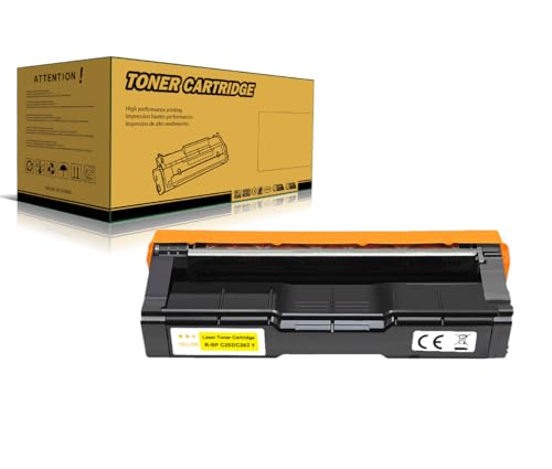Okra Toner Kompatibel mit Ricoh 407719 Gelb Toner mit Ricoh SP-C252 Toner Ricoh SP-C262 Toner für Ricoh SP C252SF Ricoh SP C252DN Ricoh SP C252DNw Ricoh SP C262DNw Ricoh SP C262SFNw von Okra