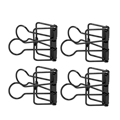 Hohle Binder-Clips, robustes Metall, starke Klemmkraft, Papierbinder-Clips, 50 Stück, schöner Halt des Papiers, sicher für Testberichte(Schwarz) von Okuyonic