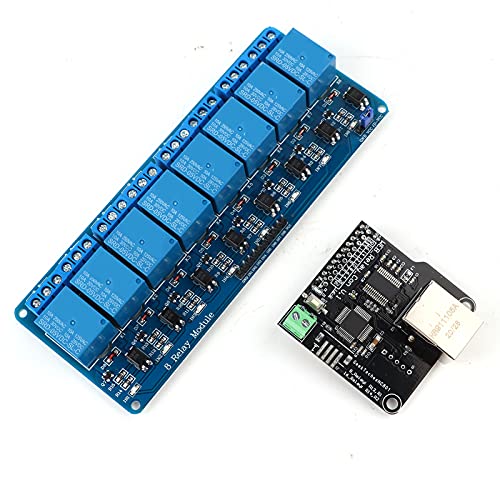 Okuyonic 8 Ethernet Türrelais-Controller Ethernet-Steuermodul LAN WAN Netzwerk Web Server RJ45-Port 8-Kanal-Relais 14x6x5 von Okuyonic