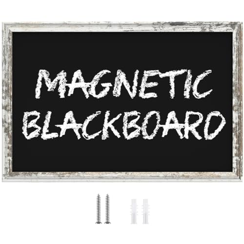 Okydoky Magnetische Kreidetafel mit Holzrahmen, Schreiben mit Kreide, zum vertikalen oder horizontalen Aufhängen, Magnetsammelbrett, mit Hanfseil zum Aufhängen, 60 * 90cm, HB-WH-6090 von Okydoky
