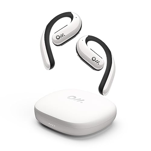 Oladance OWS Pro Open Ear Bluetooth Kopfhörer mit Multipoint-Verbindung, bis zu 58 Stunden Wiedergabezeit, inklusive Ladehülle, kompatibel mit Android & iPhone, hochwertige 23 * 10mm Treiber Weiß von Oladance