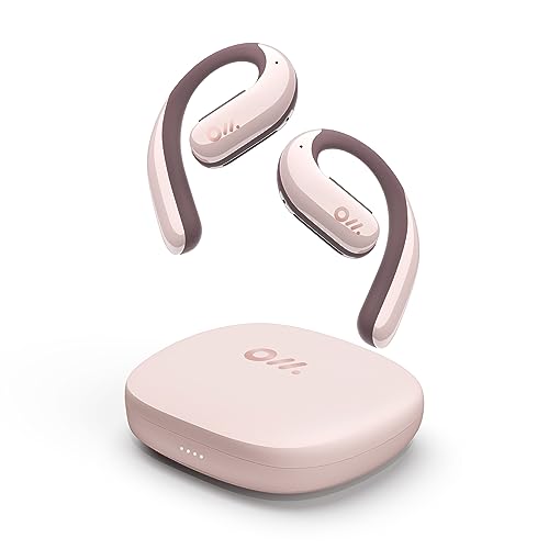 Oladance OWS Pro Open Ear Bluetooth Kopfhörer mit Multipoint-Verbindung, bis zu 58 Stunden Wiedergabezeit, inklusive Ladehülle, kompatibel mit Android & iPhone, hochwertige 23 * 10mm Treiber Rosa von Oladance