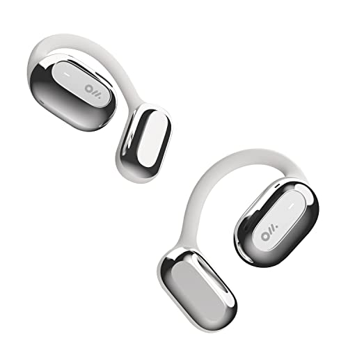 Oladance OWS2 Open-Ear Kopfhörer, kabellose Bluetooth 5.3 Kopfhörer mit Multipoint-Verbindung, kompatibel mit Android & iPhone, 19 Stunden Nutzungszeit mit Tragetasche, Silber von Oladance