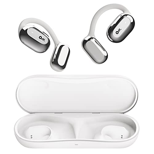 Oladance Open Ear Kopfhörer, Bluetooth 5.2 Kabellose Ohrhörer mit 2-dynamischen 16,5mm Audiotreibern, bis zu 16 Std. Akku, wasserdichte Sport Earbuds für Android & iPhone, Weltraum Silber von Oladance