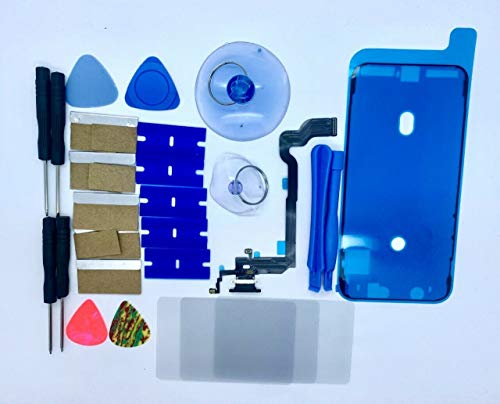 Olax Ladeanschluss Ladebuchse Kit, Wasserdichtes Dichtungsband für iPhone X Schwarz von Olax
