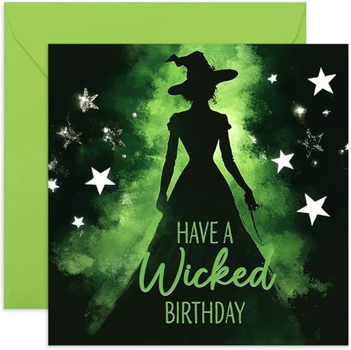 Geburtstagskarte mit Aufschrift "Have a Wicked Birthday" – Hexe Hexerei Geburtstagskarte für Frauen, Tochter, Schwester, Nichte, Kollegen, Bestie – Musikalisch – innen blanko mit Umschlag Geburtstagskarte mit Aufschrift "Have a Wicked Birthday" – Hexe Hexerei Geburtstagskarte für Frauen, Tochter, Schwester, Nichte, Kollegen, Bestie – Musikalisch – innen blanko mit Umschlag von Old English Company