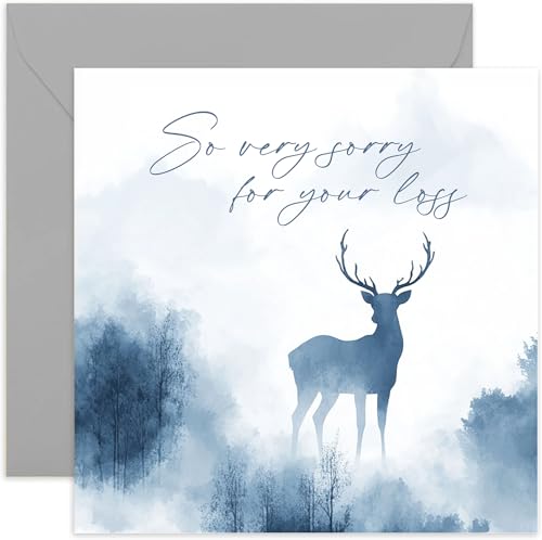 Grußkarte mit Aufschrift "So Very Sorry For Your Loss", für Freunde und Familie, Verlust des Ehemanns, Vater, Bruder, Opa, Trauerbeileidsgeschenk, innen unbeschriftet, mit Umschlag Grußkarte mit Aufschrift "So Very Sorry For Your Loss", für Freunde und Familie, Verlust des Ehemanns, Vater, Bruder, Opa, Trauerbeileidsgeschenk, innen unbeschriftet, mit Umschlag von Old English Company