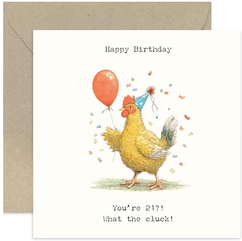Lustige Geburtstagskarte zum 21. Geburtstag für Frauen und Männer, humorvolle Geburtstagsgeschenke für Sie und Ihn, lustige Küken-Illustration, für Vater, Schwester, Bruder, Ehemann, Ehefrau, innen Lustige Geburtstagskarte zum 21. Geburtstag für Frauen und Männer, humorvolle Geburtstagsgeschenke für Sie und Ihn, lustige Küken-Illustration, für Vater, Schwester, Bruder, Ehemann, Ehefrau, innen von Old English Company