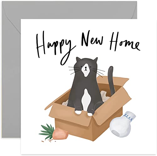 Old English Co. Happy New Home Katzenkarte, lustige süße Kätzchen, Umzugskarte für Männer und Frauen, Einweihungsfeier für Sie und Ihn, Innenseite blanko und Umschlag im Lieferumfang enthalten Old English Co. Happy New Home Katzenkarte, lustige süße Kätzchen, Umzugskarte für Männer und Frauen, Einweihungsfeier für Sie und Ihn, Innenseite blanko und Umschlag im Lieferumfang enthalten von Old English Company