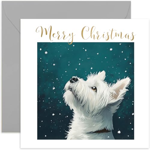 West Highland Terrier Weihnachtskarte für Männer und Frauen – Weihnachtsgeschenke für Haustierbesitzer vom Hund – schönes festliches Kunstwerk – Andenken Geschenk für Ehemann, Ehefrau, Mutter, Papa West Highland Terrier Weihnachtskarte für Männer und Frauen – Weihnachtsgeschenke für Haustierbesitzer vom Hund – schönes festliches Kunstwerk – Andenken Geschenk für Ehemann, Ehefrau, Mutter, Papa von Old English Company