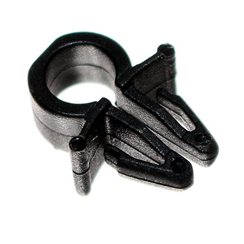 12x Bowdenzug Halter Clip Leitung Halterung bis 5mm Bowdenzüge Spreizniet Schwarz NEU Old-Harvest von Old-Harvest