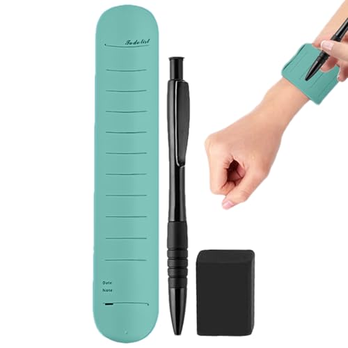 Memo Slap Armbänder, Memo -Handgelenkband | Erinnerungsarmband mit Stift und Radiergummi | Wiederverwendbares Silikon -wasserdichtes Armband für Planer -Aufgabenarbeitserinnerungsliste Fitness Memo Slap Armbänder, Memo -Handgelenkband | Erinnerungsarmband mit Stift und Radiergummi | Wiederverwendbares Silikon -wasserdichtes Armband für Planer -Aufgabenarbeitserinnerungsliste Fitness von Oldmoom