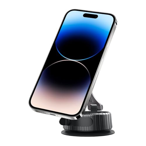 Oldmoom Vakuummagnetischer Telefonhalter, Vakuum -Telefon -Mount,Vakuummagnetauto -Telefon Mount | Faltbare verstellbare Autos -Innenraumzubehör, starker Magnetschreibtischständer für Glatte von Oldmoom