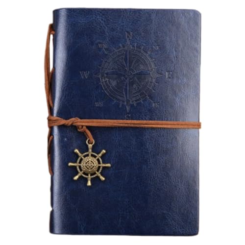 Oldmoom Vintage Notizbuch,Piraten-Design Notizbuch Persönliches Journal | Retro-Schreibheft mit Glattem Schreibgefühl Schulbedarf & Bürozubehör für Damen Herren Jugendliche von Oldmoom