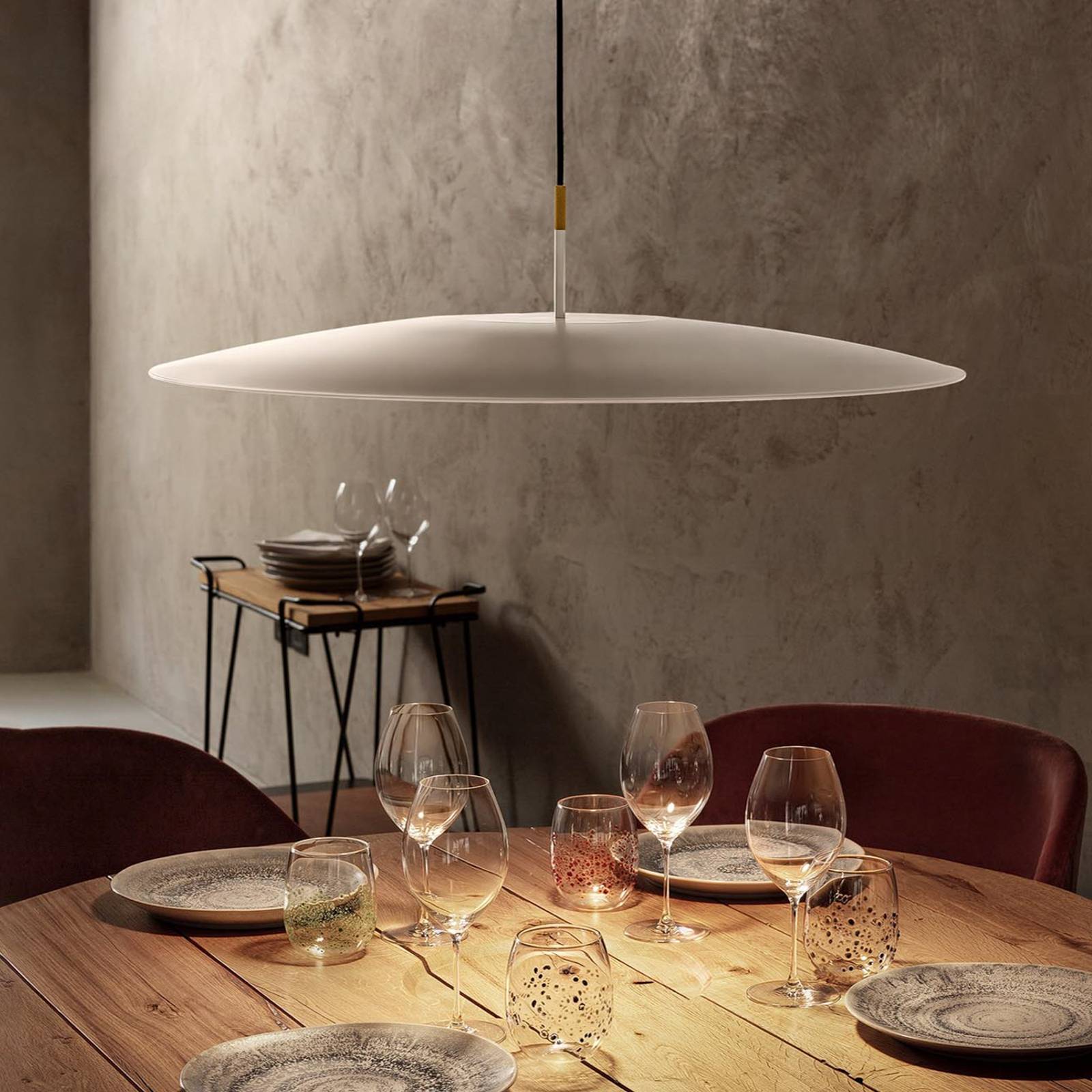 OLEV Overfly Plus LED-Hängeleuchte weiß/gold Ø55cm OLEV Overfly Plus LED-Hängeleuchte weiß/gold Ø55cm von OleV
