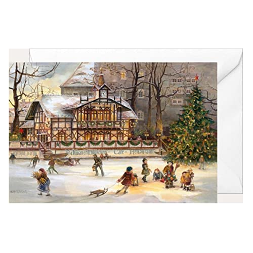 2800 - Weihnachtsklappkarte Schwanenschlösschen von Olewinski & Tochter