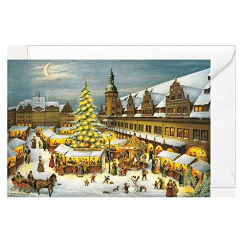 Olewinski & Tochter 2218 - Weihnachtsklappkarte Leipzig Weihnachtsmarkt von Olewinski & Tochter