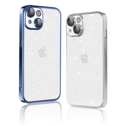 Olgary 2 Stück Handyhülle für Apple iPhone 15 6,1", Glitzer Mädchen Cover Hülle Süßes Bemaltes Aesthetic Design Galvanik Schutzhülle Stoßfest Kameraschutz Case,3 Olgary 2 Stück Handyhülle für Apple iPhone 15 6,1", Glitzer Mädchen Cover Hülle Süßes Bemaltes Aesthetic Design Galvanik Schutzhülle Stoßfest Kameraschutz Case,3 von Olgary