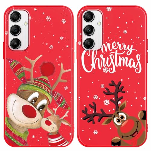 Olgary 2 Stück Weihnachten Handyhülle für Samsung Galaxy A14 5G 6,8",Sanft Silikon TPU Hülle mit Weihnachts Hirsch Schneemann Santa Geschenke Muster, Christmas Designs Schutzhülle,5 Olgary 2 Stück Weihnachten Handyhülle für Samsung Galaxy A14 5G 6,8",Sanft Silikon TPU Hülle mit Weihnachts Hirsch Schneemann Santa Geschenke Muster, Christmas Designs Schutzhülle,5 von Olgary