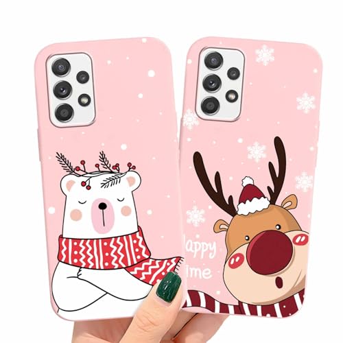 Olgary 2 Stück Weihnachten Handyhülle für Samsung Galaxy A52 4G/5G/A52s 5G 6,5",Sanft Silikon TPU Hülle mit Weihnachts Hirsch Schneemann Santa Geschenke Muster, Christmas Designs Schutzhülle,4 Olgary 2 Stück Weihnachten Handyhülle für Samsung Galaxy A52 4G/5G/A52s 5G 6,5",Sanft Silikon TPU Hülle mit Weihnachts Hirsch Schneemann Santa Geschenke Muster, Christmas Designs Schutzhülle,4 von Olgary
