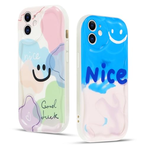 Olgary 2 Stück für iPhone 11 6,1 Zoll Hülle Smile, Handyhülle Aesthetic Lächeln Muster Motiv mit Lockige Wellen Rand, Weiches Beige Silikon TPU Stoßfeste Schutzhülle Olgary 2 Stück für iPhone 11 6,1 Zoll Hülle Smile, Handyhülle Aesthetic Lächeln Muster Motiv mit Lockige Wellen Rand, Weiches Beige Silikon TPU Stoßfeste Schutzhülle von Olgary