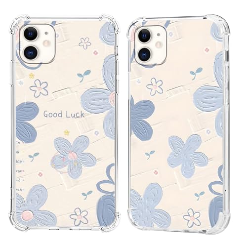 Olgary 2 Stück für iPhone 11 6,1 Zoll Hülle mit Blaue Blume Floral Aesthetic Muster Durchsichtig Handyhülle Motiv, Transparent Hard PC Stoßfest TPU Bumper Dünn Schutzhülle Case Olgary 2 Stück für iPhone 11 6,1 Zoll Hülle mit Blaue Blume Floral Aesthetic Muster Durchsichtig Handyhülle Motiv, Transparent Hard PC Stoßfest TPU Bumper Dünn Schutzhülle Case von Olgary