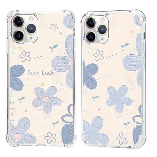 Olgary 2 Stück für iPhone 11 Pro 5,8 Zoll Hülle mit Blaue Blume Floral Aesthetic Muster Durchsichtig Handyhülle Motiv, Transparent Hard PC Stoßfest TPU Bumper Dünn Schutzhülle Case Olgary 2 Stück für iPhone 11 Pro 5,8 Zoll Hülle mit Blaue Blume Floral Aesthetic Muster Durchsichtig Handyhülle Motiv, Transparent Hard PC Stoßfest TPU Bumper Dünn Schutzhülle Case von Olgary