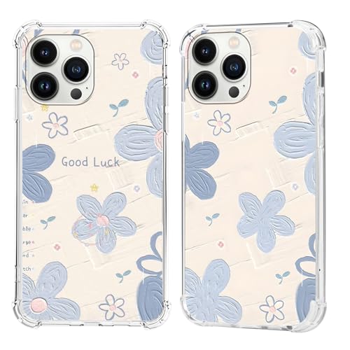 Olgary 2 Stück für iPhone 15 PRO MAX 6,7 Zoll Hülle mit Blaue Blume Floral Aesthetic Muster Durchsichtig Handyhülle Motiv, Transparent Hard PC Stoßfest TPU Bumper Dünn Schutzhülle Case Olgary 2 Stück für iPhone 15 PRO MAX 6,7 Zoll Hülle mit Blaue Blume Floral Aesthetic Muster Durchsichtig Handyhülle Motiv, Transparent Hard PC Stoßfest TPU Bumper Dünn Schutzhülle Case von Olgary