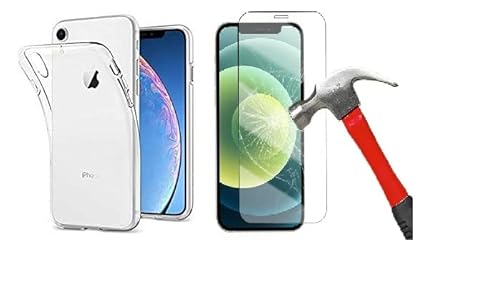 Oli iPhone X/XS Hülle +Displayschutzglas, Transparent Durchsichtig [Ultra Dünn] Klar Weiche TPU Schutzhülle für Apple iPhone 10/X/XS Schutzfolie 5.8 Zoll Premium 9H, 5-Mal Verbesserte Gehärtetes Glas von Oli